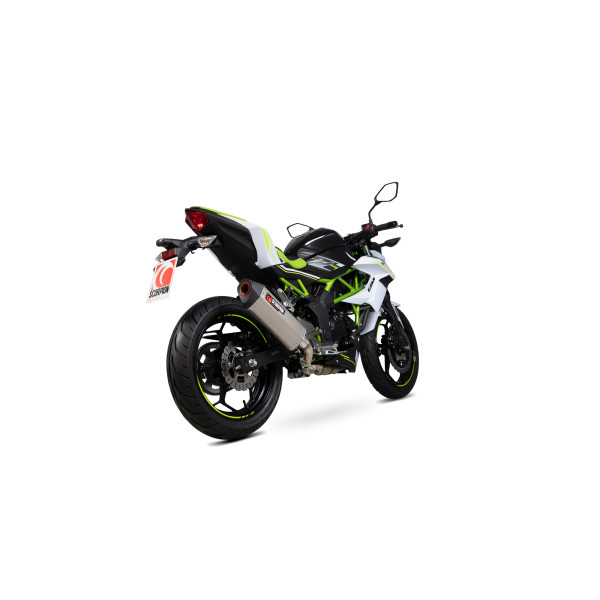 Scorpion Exhaust Kawasaki Z125 2018 - 2021 Serket Parallel Slip-on Titanium Sleeve